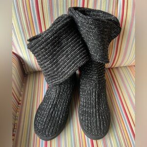 UGG Black Knit Boots